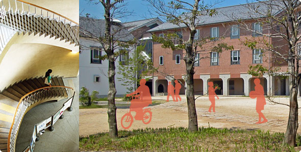 人間文化学部棟の風景